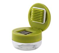 Picador de Ajo Ergonómico Portátil con Recipiente y Base Desmontable