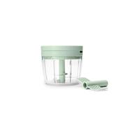 Picadora de alimentos manual TASTY+ Brabantia | Minipicadora manual con cuchillas de acero inoxidable | Picar y batir | Utensilio de cocina compacto | Jade Green