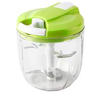 Picadora de Alimentos, Picadora Manual de Cocina, 900ml de Capacidad, Trocea, Mezcla, Machaca y Muele, 5 Cuchillas de Acero Inoxidable, Resistente, Fácil de Limpiar, Perfecto para Fruta, Verdura,