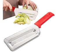 Picadora De Repollo - Rebanadora De Verduras, Rebanadora De Repollo De Doble Hoja De Acero Inoxidable | Ayudante De Cocina Multifuncional Con Base Antideslizante | Herramienta De Corte Manual Para Rep
