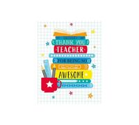 Piccadilly Greetings Modern Thank You Teacher Card Awesome - Tarjeta de agradecimiento (20,3 x 15,2 cm)