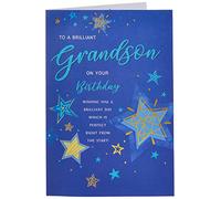 Piccadilly Greetings Regal Publishing - Tarjeta de cumpleaños moderna para nieto, 22,8 x 15,2 cm