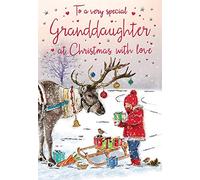 Piccadilly Greetings Regal Publishing - Tarjeta de Navidad para nieta, 22,8 x 15,2 cm
