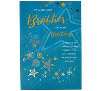 Piccadilly Greetings Tarjeta de cumpleaños moderna para hermano - 22,8 x 15,2 cm - Regal Publishing