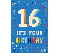 Piccadilly Greetings Tarjeta de cumpleaños número 16 para niño de 16 años