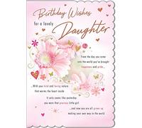 Piccadilly Greetings - Tarjeta de felicitación de cumpleaños para hija, 22,8 x 15,2 cm