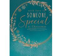 Piccadilly Greetings Tarjeta de Navidad con corona especial con amor a alguien - 8 x 6 pulgadas