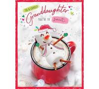 Piccadilly Greetings Tarjeta de Navidad, nieta, malvaviscos, 20,3 x 15,2 cm