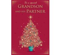Piccadilly Greetings Tarjeta de Navidad para un nieto especial y compañero de árbol de aluminio, 22,8 x 15,2 cm