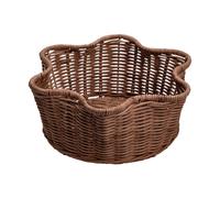 Pick a Poppy Rattan Round cesta marrón oscuro. 23 cm