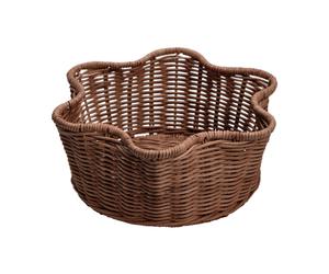 Pick a Poppy Rattan Round cesta marrón oscuro. 23 cm