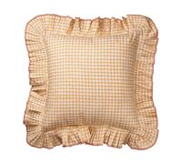 Pick a Poppy Vichy funda de cojín Amarillo claro. 40x40 cm