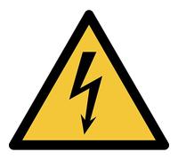 Pictograma de advertencia de señalización de la tensión eléctrica, Tarifold 7550035, ISO 7010, plástico 1,4 mm, 200 x 176 mm, amarillo y negro