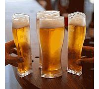 Picysa Juego de Jarras de Cerveza Acrílicas 4 en 1, 4 Piezas, Perfectas para Fiestas y Celebraciones, Diseño único para Compartir Bebidas, Material Duradero y Seguro, Ideal para Acampar Barbacoas