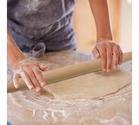 Picysa Rodillo Francés para Hornear, Rodillos de Madera Duraderos, Perfecto para Pizza y Pasta, Herramienta de Cocina Esencial para Panaderos, Hecho de Haya Europea, 1 Pieza (Marrón claro)