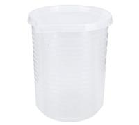 Picysa Taza Medidora de Plástico Transparente con Tapa Resistente Al Calor para Cocina, Asas en ángulo, 500ml/1000ml (1000ML)