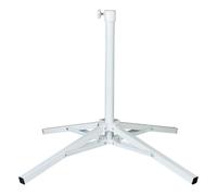Aktive - Base sombrilla, color blanco, 4 patas metal, medidas abierta 67x67x60 cm, medidas cerrada 10x10x54 cm, mástil D25-32 mm, pie sombrillas, base parasol plegable,