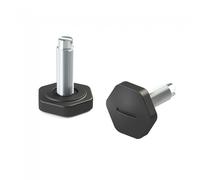 PIE NIVELADOR REGULABLE MODELO TAXO ø17x5,5 M6x20 ACABADO NEGRO