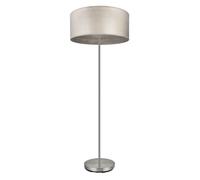 Pie salon tania 1xe27 niquel/madera gris 162x40x40 cm