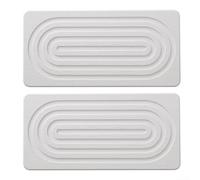 Piedra de secado de diatomita ultra absorbente, 2 unidades, 8.3 x 4 pulgadas, tapete de cocina de secado rápido para fregadero, jabonera, almohadillas de silicona antideslizantes incluidas protector