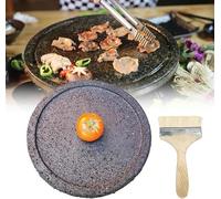 Piedra para cocinar con lava, ideal para horno y parrilla, perfecta para carne, pescado, verduras y pizza. Accesorios para parrillas de mesa, 22,9 x 35,6 cm