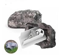 Piedra para llaves Little Rock para exteriores, con compartimento secreto, escondite para llaves en aspecto de piedra, parece una piedra real, caja fuerte para llaves exterior