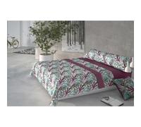 Pierre Cardin® Juego de Sabana 3 Piezas, sabanas 90 x 200 cm, 100% poliéster, Gramaje 190g/m², Sabana encimera 160 x 270 cm, Fundas de Almohada 45 x 110 cm, CORALINA LILI Malva