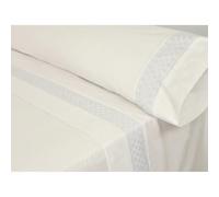 Pierre Cardin® Juego de Sabanas 3 Piezas, 135 x 200 cm, 100% Algodón, Gramaje 120g/m², 144 Hilos, Funda de Almohada 45 x 155 cm, tamaño sábana encimera 210 x 280 cm, Elisa Color Beige