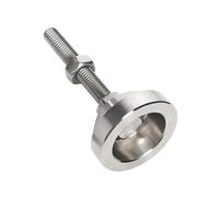 Pies niveladores ajustables para muebles 1/2/4P M6 M8 M10 M12 304 Acero inoxidable pesado fijo ajustable tornillo tope de pierna Base giratoria torno articulado patas deslizantes(D30xM6x30,4 PCS)