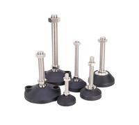 Pies niveladores for muebles, 4 Uds., M8, M10, M12, M16, Base giratoria de rosca, soporte ajustable for patas de mesa(D40XM10X80)