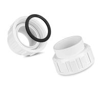 Pieza de montaje de unión de clorador de piscina para reparación de plomería de sal, conector de PVC con junta de sellado, agarre estriado, componente de mantenimiento de patio trasero, conector de de