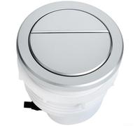 Pieza de repuesto para tanque de inodoro redondo ABS con botón de descarga | Mecanismo de doble descarga de ahorro de agua, control de descarga completa/media de dos botones, botón de repuesto universal