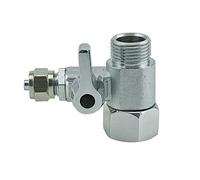 'Pieza en T de 3/8 x 3/8 x 1/4 manguera (6,4) Frigorífico Manguera Agua Conexión con llave Válvula adaptador para la conexión de 2 dispositivos