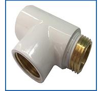 Pieza en T para el funcionamiento dual / mezclador en blanco para radiador de baño