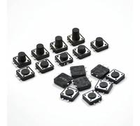 Piezas de repuesto Interruptor basculante 20PCS PCB botón táctil SMD Micro interruptor 4 pines 12 * .3/5/6/7/8/9/10/11/12 MM 12x12x4.3MM 12x12x5MM 12x12x6MM