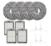 Piezas de repuesto para Polaris PVCRAC 7790 para iq Home - Kit de filtros de cepillos laterales para fregona - Compatible con aspiradoras robóticas - Microfibra de nailon - Juego de mantenimiento