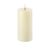 Piffany Copenhagen Uyuni Lighting Pillar - Vela LED (7,8 x 15 cm, cera auténtica, temporizador de 6 horas, sin riesgo de incendio, sin hollín ni olor