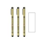 PIGMA MICRON Sakura 04 Negro. 3 unidades y 1 tarjeta