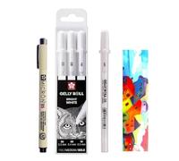 Pigma MICRON Sakura 05 Negro Y GELLY ROLL Blanco 05/08/10 + 1 TARJETA