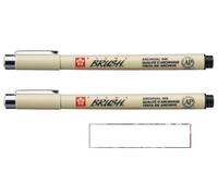 PIGMA MICRON Sakura BRUSH Negro. 2 unidades y 1 tarjeta