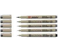 Pigma micron Sakura Gris frío. 01 05 10. BRUSH + 1 negro 05