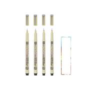 Pigma MICRON Sakura negro 003, 005, juego de 4 piezas y 1 cart