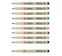 PIGMA MICRON Sakura Sakura Pigma Brush Pen, Set de 9 colores + 1