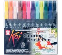 Pigma micron ? set (6 lápices, negro) + pincel lápiz koi coloring