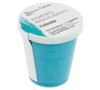 Pigmento Celeste para Manualidades y Bellas Artes: Añade Color Vibrante a tus Creaciones DIY con Partículas Insolubles | Económico y Alto Poder de Teñido | 30 cc