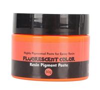 Pigmento Fluorescente para Resina 50g - Pasta de Alta Concentración para Pintura DIY, Color y Seguro - Ideal para Manualidades y Joyería Artesanal (Naranja fluorescente)