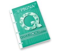 Pigna 02112154M - Bloque de collar con 4 agujeros reforzados A4, 40 hojas, pack de 5