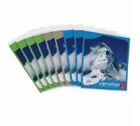 Pigna, Block CERVINO, Puntada Metálica, tamaño A4, 21X29,7 cm., 50 Hojas, Papel Reciclado 55g/m², 3 Temas, Interior 5M, Cuadrados 5 mm., 10 Piezas
