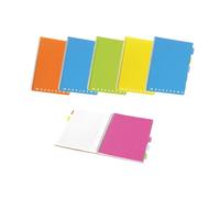 Pigna, Cuaderno espiral maxi MONOCROMO PPL FLUO, tamaño A4 21x29,7 cm, doble cubierta Polipropileno, perforado y microperforado, 100 hojas, papel 80 g/m², interior 1R, rayado, 5