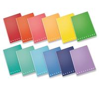 Pigna, Cuaderno Maxi Monocromo El Original, A4, 80 g/m², 80 páginas, Tapa dura, Plastificado brillante, interior 1R, rayado para Primaria y Secundaria, Colores surtidos, Paquete de 10